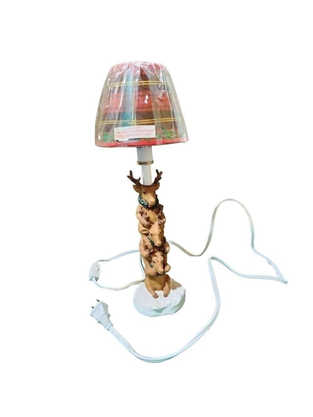Christmas Holiday stacked Reindeer Lamp decor